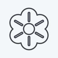 Icon Flower. suitable for garden symbol. line style. simple design editable. design template vector. simple symbol illustration vector