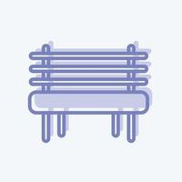 Icon Garden Bench. suitable for garden symbol. two tone style. simple design editable. design template vector. simple symbol illustration vector