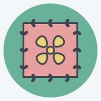 Icon Embroidered Pattern. suitable for Tailor symbol. color mate style. simple design editable. design template vector. simple symbol illustration vector