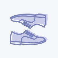 icono de un par de zapatos. adecuado para el símbolo de accesorios masculinos. estilo de dos tonos. diseño simple editable. vector de plantilla de diseño. ilustración de símbolo simple