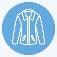 Icon Jacket. suitable for men accessories symbol. blue eyes style. simple design editable. design template vector. simple symbol illustration vector