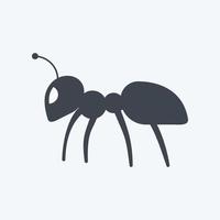 Icon Ant 2. suitable for Animal symbol. glyph style. simple design editable. design template vector. simple symbol illustration vector