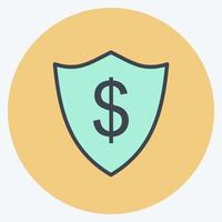 Icon Insurance. suitable for digital web symbol. color mate style. simple design editable. design template vector. simple symbol illustration vector