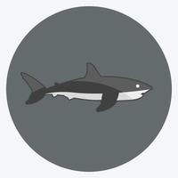 Icon Shark. suitable for animal symbol. flat style. simple design editable. design template vector. simple symbol illustration vector