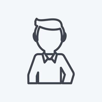 Icon Man. suitable for party symbol. line style. simple design editable. design template vector. simple symbol illustration vector