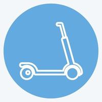 scooter de icono. adecuado para símbolo de juguete. estilo de ojos azules. diseño simple editable. vector de plantilla de diseño. ilustración de símbolo simple
