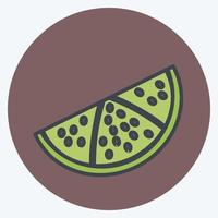 línea de icono adecuado para el símbolo de frutas y verduras. estilo compañero de color. diseño simple editable. vector de plantilla de diseño. ilustración de símbolo simple