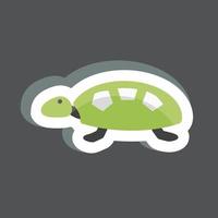 tortuga pegatina. adecuado para el símbolo del mar. diseño simple editable. vector de plantilla de diseño. ilustración de símbolo simple