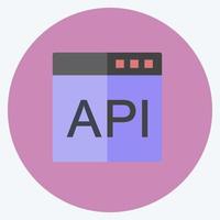 Icon API. suitable for Programming symbol. flat style. simple design editable. design template vector. simple symbol illustration vector