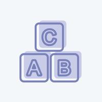 Icon Blocks 1. suitable for Toy symbol. two tone style. simple design editable. design template vector. simple symbol illustration vector