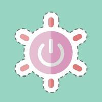 Sticker line cut Energy. suitable for Community symbol. simple design editable. design template vector. simple symbol illustration vector