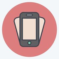 Icon Smartphone Shake. suitable for web interface symbol. color mate style. simple design editable. design template vector. simple symbol illustration vector