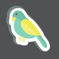 pájaro pegatina. adecuado para el símbolo animal. diseño simple editable. vector de plantilla de diseño. ilustración de símbolo simple