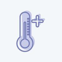 ola de calor de icono. adecuado para el símbolo de desastres. estilo de dos tonos. diseño simple editable. vector de plantilla de diseño. ilustración de símbolo simple