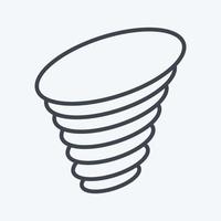 icono de tornado. adecuado para el símbolo de desastres. estilo de glifo. diseño simple editable. vector de plantilla de diseño. ilustración de símbolo simple