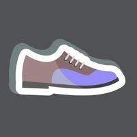 pegatina zapatos formales. adecuado para el símbolo de accesorios masculinos. diseño simple editable. vector de plantilla de diseño. ilustración de símbolo simple