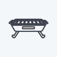 Icon Barbecue. suitable for Home symbol. line style. simple design editable. design template vector. simple symbol illustration vector