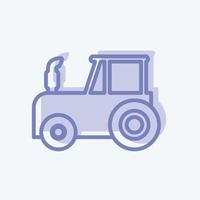 tractor de icono. adecuado para el símbolo del jardín. estilo de dos tonos. diseño simple editable. vector de plantilla de diseño. ilustración de símbolo simple