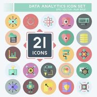 Data Analytics Icon Set. suitable for data analytics symbol. flat style. simple design editable. design template vector. simple symbol illustration vector