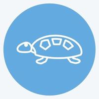 icono de tortuga. adecuado para el símbolo del mar. estilo de ojos azules. diseño simple editable. vector de plantilla de diseño. ilustración de símbolo simple