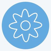 Icon Flower. suitable for Spa symbol. blue eyes style. simple design editable. design template vector. simple symbol illustration vector