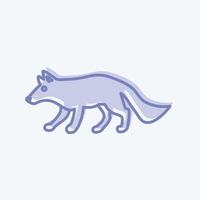 Icon Wolf. suitable for animal symbol. two tone style. simple design editable. design template vector. simple symbol illustration vector