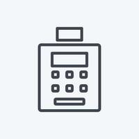 Icon ATM Service. suitable for Education symbol. line style. simple design editable. design template vector. simple symbol illustration vector