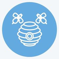 Icon Hive. suitable for Garden symbol. blue eyes style. simple design editable. design template vector. simple symbol illustration vector