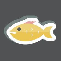 Sticker Clown Fish. suitable for Sea symbol. simple design editable. design template vector. simple symbol illustration vector