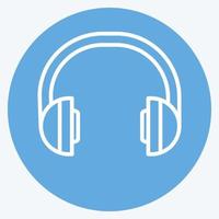 icono de reproducción de música. adecuado para el símbolo de la música. estilo de ojos azules. diseño simple editable. vector de plantilla de diseño. ilustración de símbolo simple