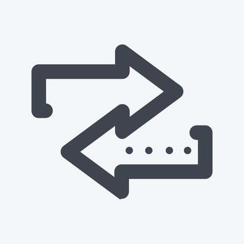 conexión de icono. adecuado para el símbolo de la educación. estilo de glifo. diseño simple editable. vector de plantilla de diseño. ilustración de símbolo simple