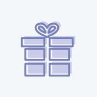 Icon Special Gift. suitable for Education symbol. two tone style. simple design editable. design template vector. simple symbol illustration vector