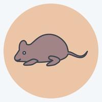 Icon Mouse. suitable for animal symbol. color mate style. simple design editable. design template vector. simple symbol illustration vector