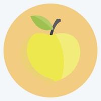 Icon Peach. suitable for Fruits and Vegetables symbol. flat style. simple design editable. design template vector. simple symbol illustration vector