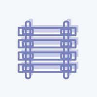 Icon Rails. suitable for Wild West symbol. two tone style. simple design editable. design template vector. simple symbol illustration vector