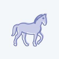 Icon Horse. suitable for animal symbol. two tone style. simple design editable. design template vector. simple symbol illustration vector