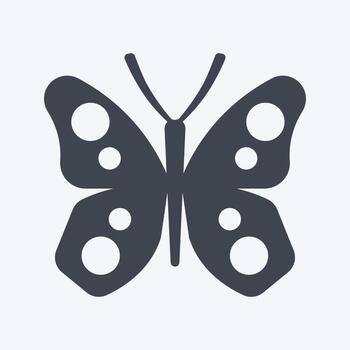 Icon Butterfly. suitable for garden symbol. glyph style. simple design editable. design template vector. simple symbol illustration vector