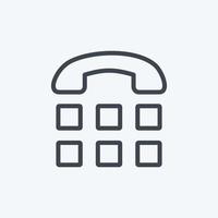 Icon Teletype. suitable for Mobile Apps symbol. line style. simple design editable. design template vector. simple symbol illustration vector