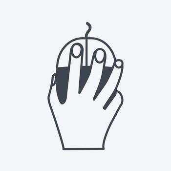 icono con el ratón. adecuado para el símbolo de acciones manuales. estilo de glifo. diseño simple editable. vector de plantilla de diseño. ilustración de símbolo simple