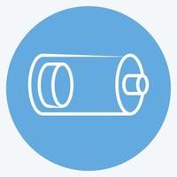 Icon Low Battery. suitable for Web Interface symbol. blue eyes style. simple design editable. design template vector. simple symbol illustration vector