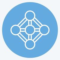 Icon Deep Learning. suitable for data analytics symbol. blue eyes style. simple design editable. design template vector. simple symbol illustration vector
