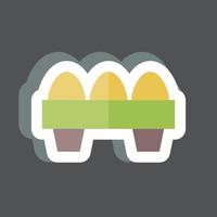 Sticker Eggs. suitable for Garden symbol. simple design editable. design template vector. simple symbol illustration vector