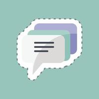 Sticker line cut Comments. suitable for Feedback symbol. simple design editable. design template vector. simple symbol illustration vector