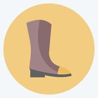 Icon Long Boots. suitable for Spring symbol. flat style. simple design editable. design template vector. simple symbol illustration vector