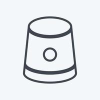 Icon Thimble. suitable for Tailor symbol. line style. simple design editable. design template vector. simple symbol illustration vector