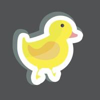 Sticker Duck. suitable for animal symbol. simple design editable. design template vector. simple symbol illustration vector
