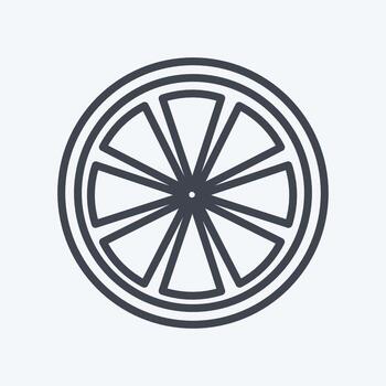 Icon Orange. suitable for Fruits and Vegetables symbol. line style. simple design editable. design template vector. simple symbol illustration vector