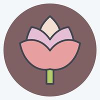 Icon Rose. suitable for Wedding symbol. color mate style. simple design editable. design template vector. simple symbol illustration vector