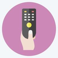 Icon Holding Remote. suitable for Hand Actions symbol. flat style. simple design editable. design template vector. simple symbol illustration vector