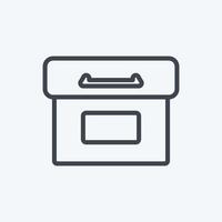 Icon Archive. suitable for Web Interface symbol. line style. simple design editable. design template vector. simple symbol illustration vector